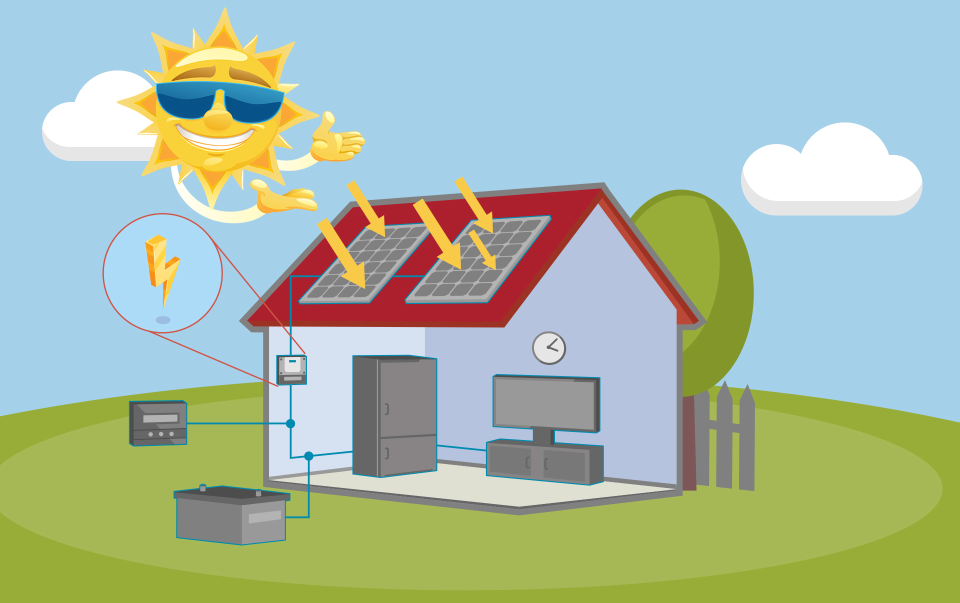 Solar Power Illustration